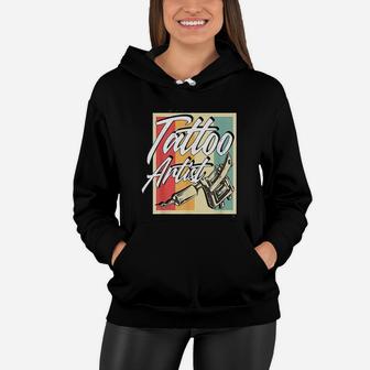 Vintage Retro Tattoo Artist Classic Style Tattoo Lover Gift Women Hoodie - Seseable