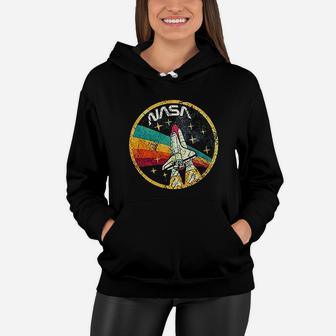 Vintage Space Shuttle Graphic Women Hoodie - Seseable