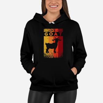 Vintage Style Goat Silhouette Funny Goat Lover Gift Women Hoodie - Seseable