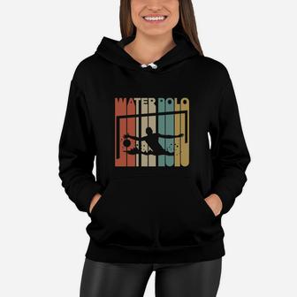 Vintage Style Water Polo Silhouette Women Hoodie - Seseable
