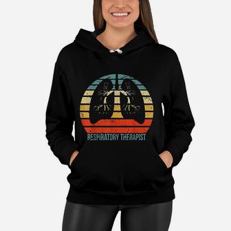 Vintage Sun Respiratory Therapist Gift Lung Women Hoodie - Seseable