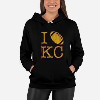 Vintage Sunday Funday I Love Kansas City Kc Football Women Hoodie - Seseable