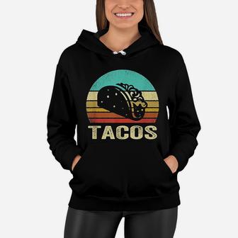 Vintage Tacos Sunset Women Hoodie - Seseable
