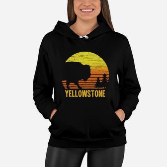 Vintage Yellowstone National Park Retro Travel Shirt Women Hoodie - Seseable
