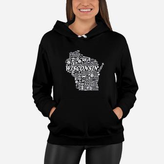 Wisconsin Home State I Love Wisconsin Vintage Women Hoodie - Seseable