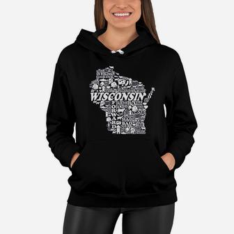 Wisconsin Home State I Love Wisconsin Vintage Women Hoodie - Seseable