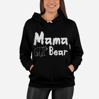 Womens Mama Bear With Bear Artwork, gifts for mom Women Hoodie - Seseable