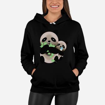 Womens Panda Mama Bear Mothers Day Gift For Mom Or Grandma Women Hoodie - Seseable