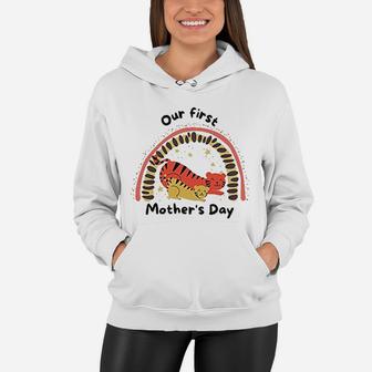 1st Mothers Day Tiger Animal Lover First Mothers Day Women Hoodie - Seseable