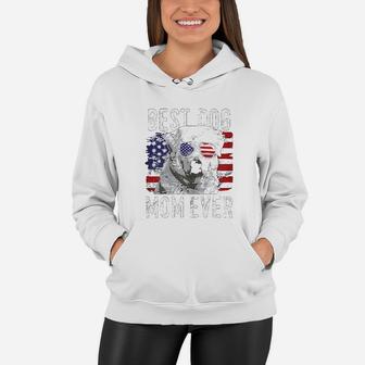 American Flag Best Dog Mom Ever Great Pyrenees Usa Women Hoodie - Seseable