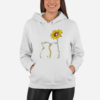 Best Cat Mom Ever Sunflower Mothers Day Gifts Women Hoodie - Seseable