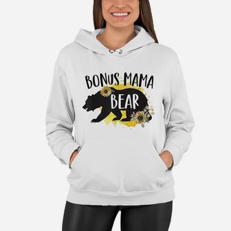 Bonus Mama Bear Sunflower Best Stepmom Ever Stepmother Bears Women Hoodie - Seseable