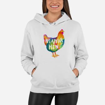 Chicken Mama Hen Mother Mom Colorful Farm Chicken Women Hoodie - Seseable