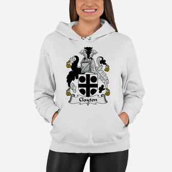 Clayton Family Crest / Coat Of Arms British Family Crests Women Hoodie - Seseable