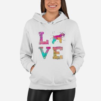 Colorful Standard Schnauzer Dog Lover Dad Mom Women Hoodie - Seseable
