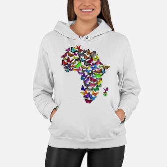 Cool Mama Africa Butterfly Style Africans Gif Women Hoodie - Seseable