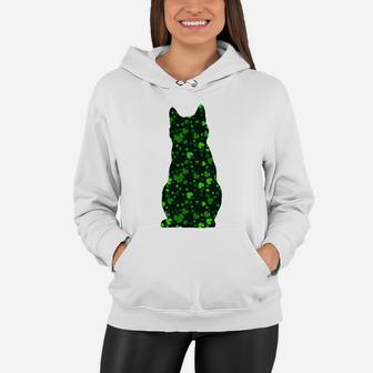 Cute Shamrock Chartreux Mom Dad Gift St Patricks Day Awesome Cat Lovers Gift Women Hoodie - Seseable
