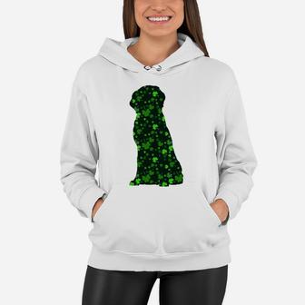 Cute Shamrock Golden Retriever Mom Dad Gift St Patricks Day Awesome Dog Lovers Gift Women Hoodie - Seseable