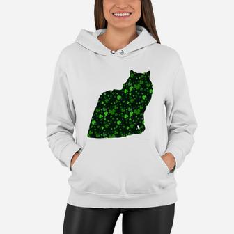 Cute Shamrock Himalayan Mom Dad Gift St Patricks Day Awesome Cat Lovers Gift Women Hoodie - Seseable
