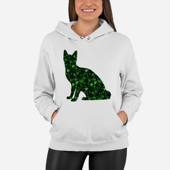 Cute Shamrock Japanese Bobtail Mom Dad Gift St Patricks Day Awesome Cat Lovers Gift Women Hoodie - Seseable