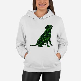 Cute Shamrock Labrador Retriever Mom Dad Gift St Patricks Day Awesome Dog Lovers Gift Women Hoodie - Seseable