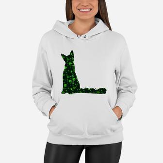 Cute Shamrock Laperm Mom Dad Gift St Patricks Day Awesome Cat Lovers Gift Women Hoodie - Seseable