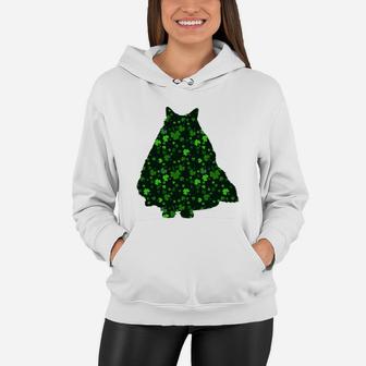 Cute Shamrock Norwegian Forest Mom Dad Gift St Patricks Day Awesome Cat Lovers Gift Women Hoodie - Seseable