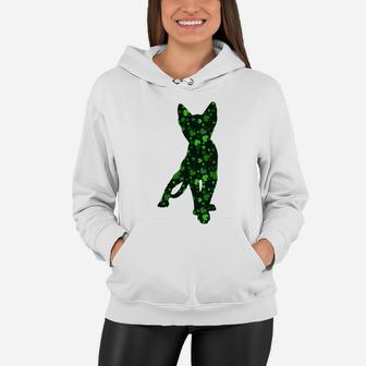 Cute Shamrock Ocicat Mom Dad Gift St Patricks Day Awesome Cat Lovers Gift Women Hoodie - Seseable