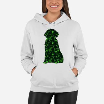 Cute Shamrock Portuguese Water Dog Mom Dad Gift St Patricks Day Awesome Dog Lovers Gift Women Hoodie - Seseable