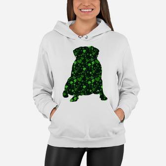 Cute Shamrock Pug Mom Dad Gift St Patricks Day Awesome Dog Lovers Gift Women Hoodie - Seseable