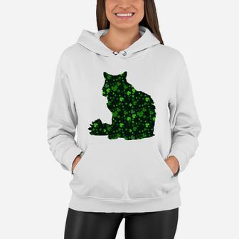 Cute Shamrock Ragamuffin Mom Dad Gift St Patricks Day Awesome Cat Lovers Gift Women Hoodie - Seseable