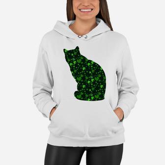 Cute Shamrock Siamese Mom Dad Gift St Patricks Day Awesome Cat Lovers Gift Women Hoodie - Seseable