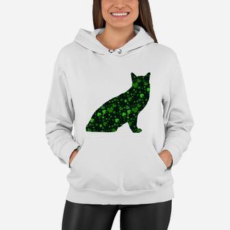 Cute Shamrock Tonkinese Mom Dad Gift St Patricks Day Awesome Cat Lovers Gift Women Hoodie - Seseable