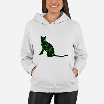 Cute Shamrock Toyger Mom Dad Gift St Patricks Day Awesome Cat Lovers Gift Women Hoodie - Seseable