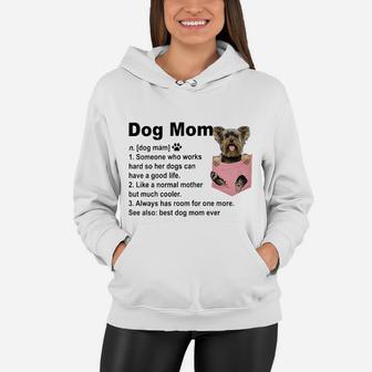 Dog Mom Definition Schnauzer Women Hoodie - Seseable