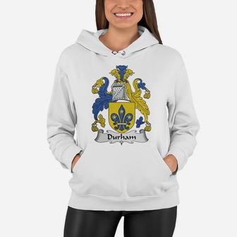 Durham Family Crest / Coat Of Arms British Family Crests Women Hoodie - Seseable