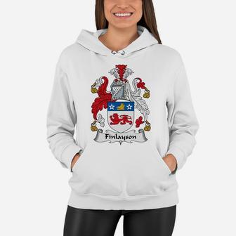 Finlayson Family Crest Scottish Family Crests Women Hoodie - Seseable