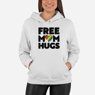 Free Mom Hugs Free Mom Hugs Inclusive Pride Lgbtqia Women Hoodie - Seseable
