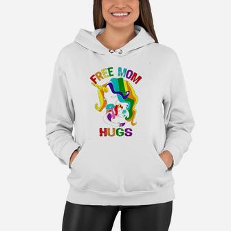Free Mom Hugs Lgbt Gay Pride Women Hoodie - Seseable
