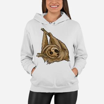 Funny Sloth Cartoon Present For Sloth Lovers Women Hoodie - Seseable