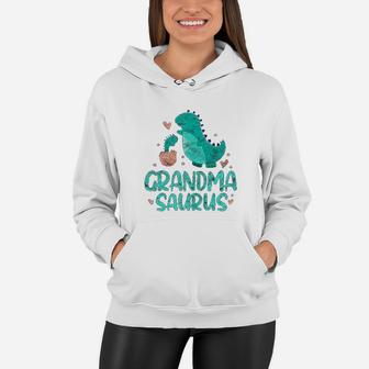 Grandmasaurus Grandma Saurus Dinosaur funny Grandmother Women Hoodie - Seseable