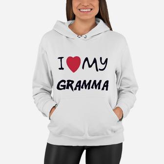 I Love My Gramma Grandmother Grandma Women Hoodie - Seseable