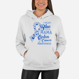 I Wear Blue For My Mama Proud Mom Women Hoodie - Seseable