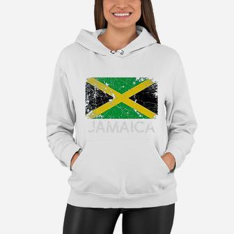 Jamaican Flag Vintage Made In Jamaica Gift Women Hoodie - Seseable