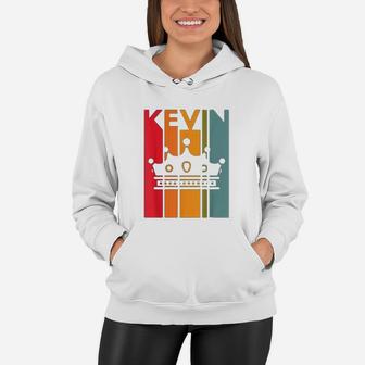 Kevin Gift Idea For Boys Men Retro First Name Vintage Kevin Women Hoodie - Seseable