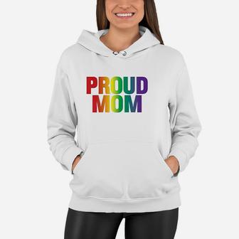 Lgbt Pride Awareness Month Proud Mom Women Hoodie - Seseable