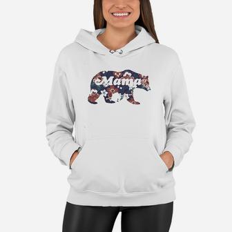 Mama Bear Floral Mother birthday Women Hoodie - Seseable