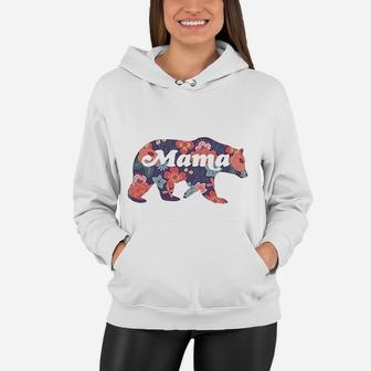 Mama Bear Floral Mothers Day Women Hoodie - Seseable