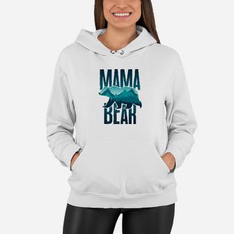Mama Bear Mountain And Forest Silhouette Women Hoodie - Seseable