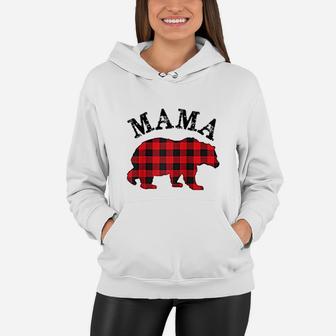 Mama Bear Plaid Buffalo Women Hoodie - Seseable
